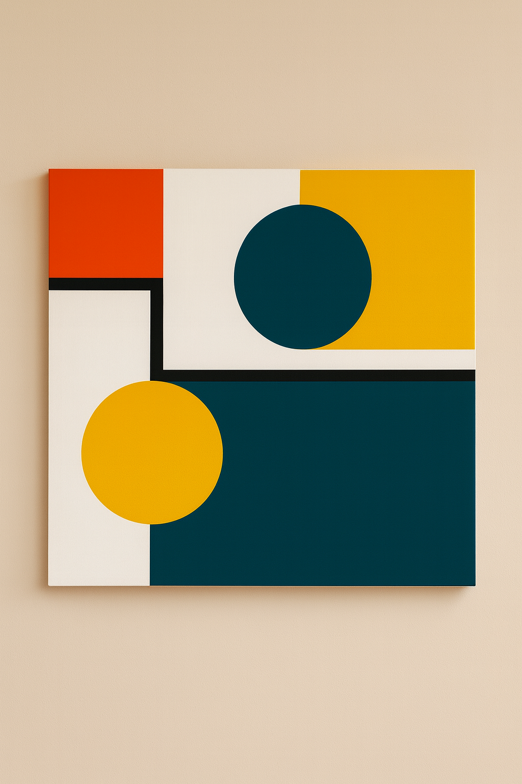 Dual Orbit Canvas Painting