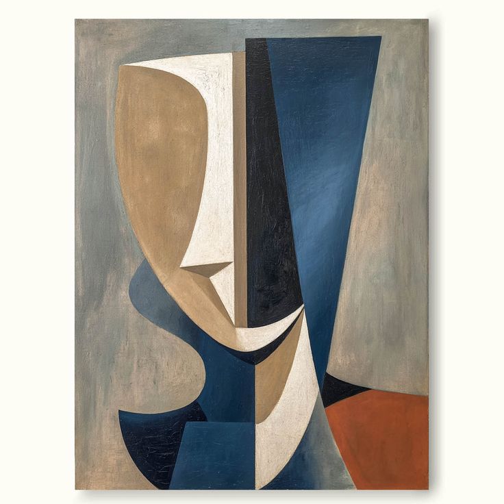 Fragmented Face Canvas Painting