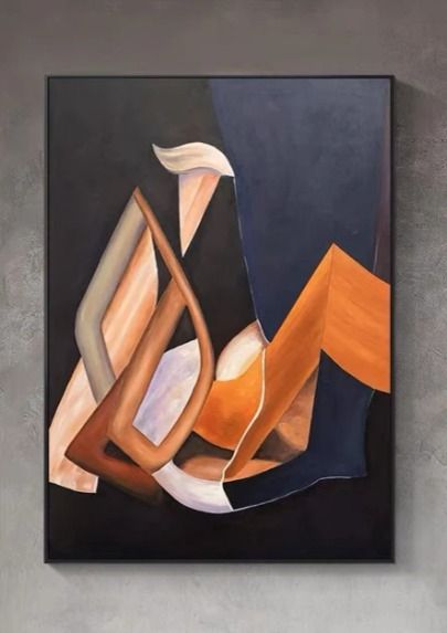 Folded Rhythm Canvas Painting