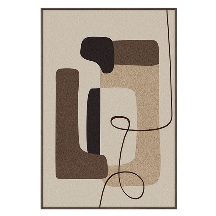 Abstract Curves Canvas Painting