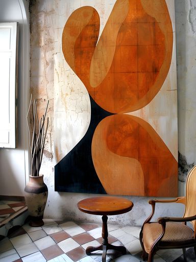 Organic Shapes Canvas Painting