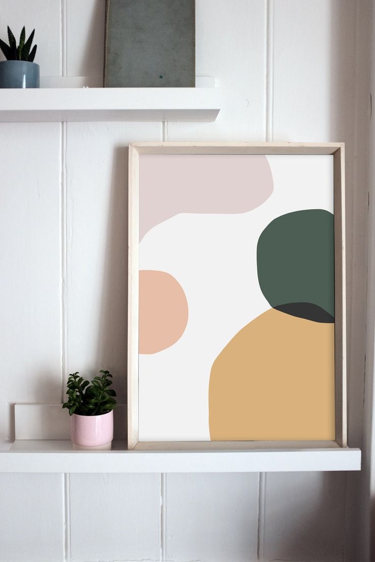 Soft Shapes Canvas Painting