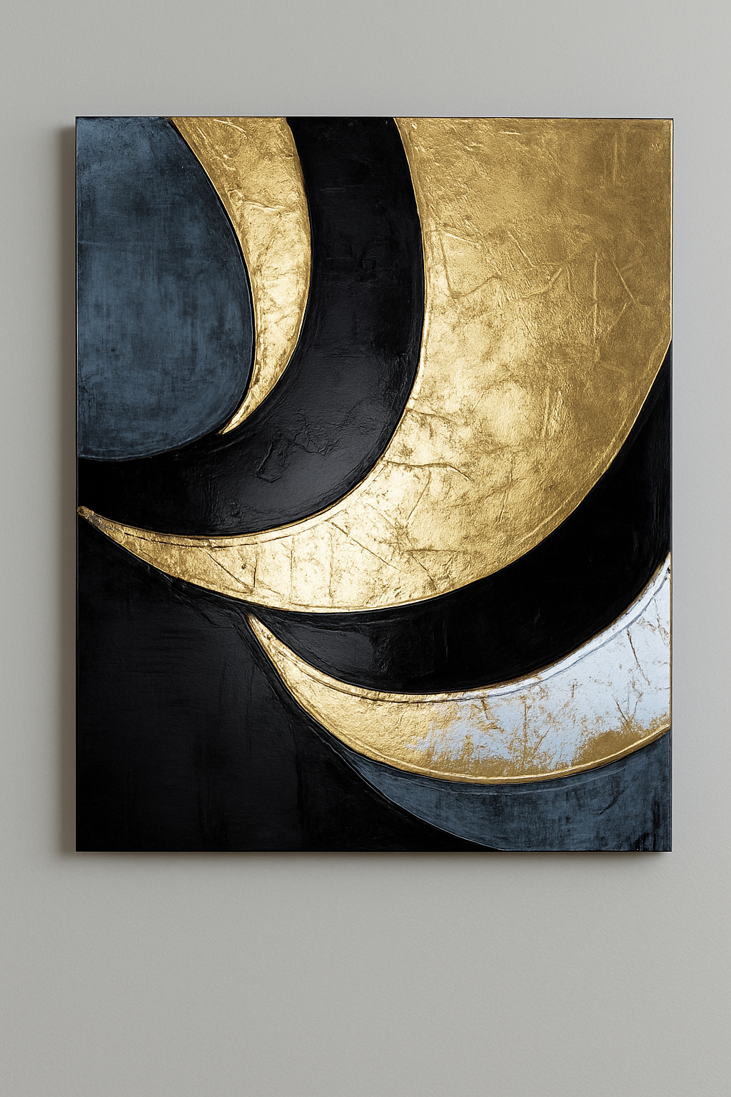 Golden Waves Canvas Painting