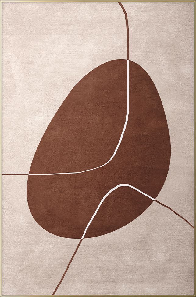 Brown Organic Canvas Painting