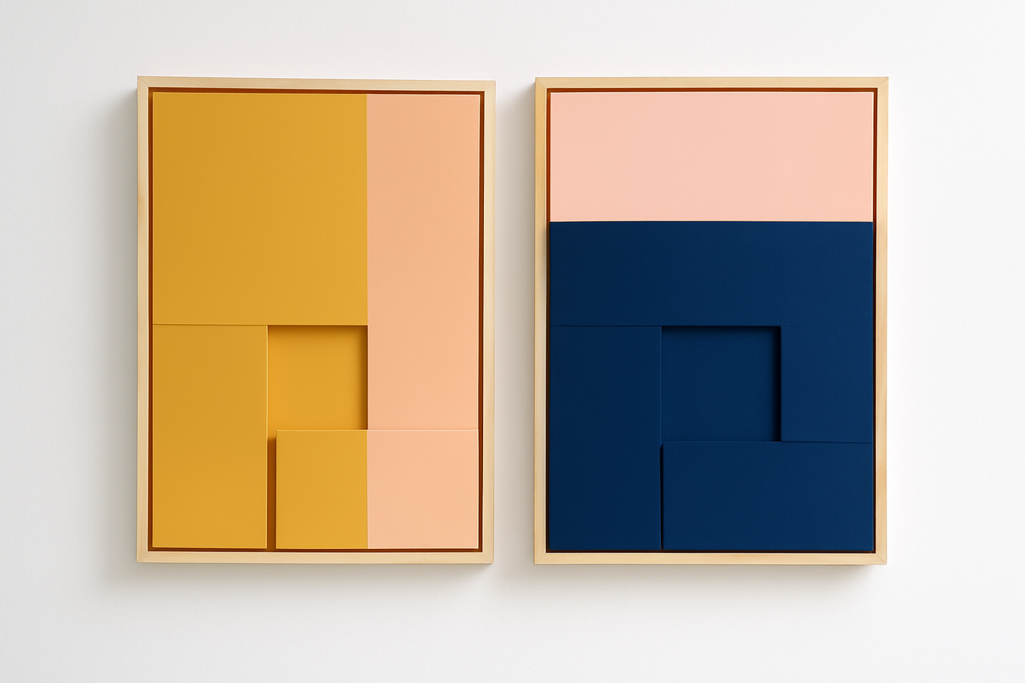 Geometric Bliss 3D Wall Sculpture Set