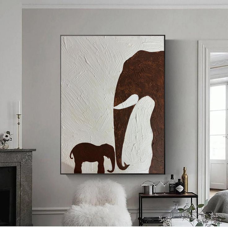 Elephant Bond - Canvas Painting