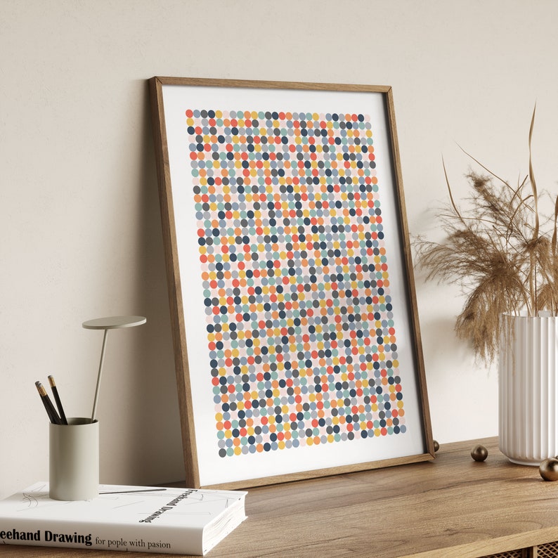 Polychrome Dots Canvas Painting