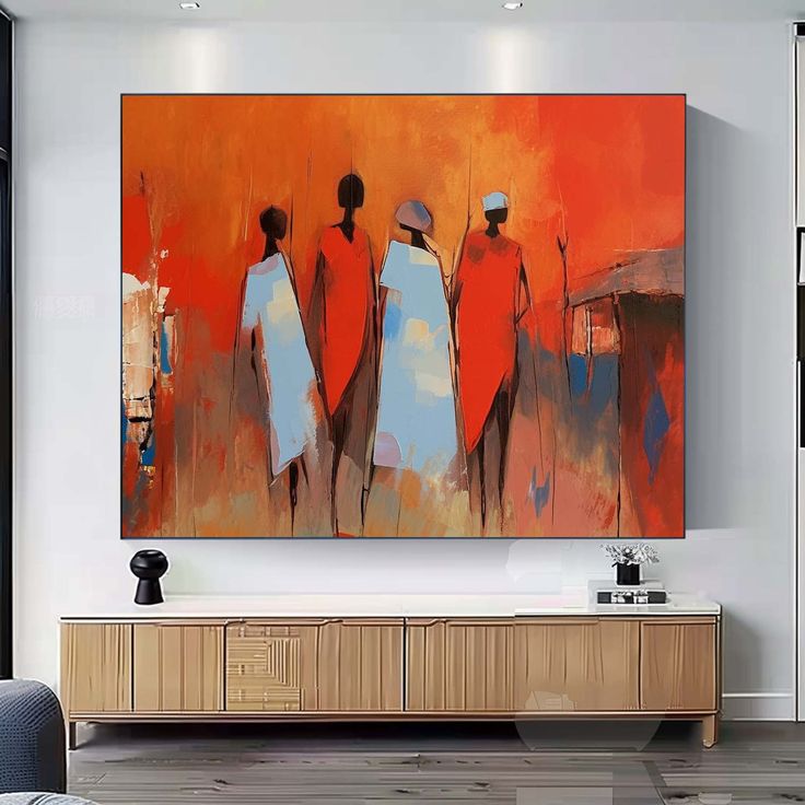 Tribal Walk Canvas Painting