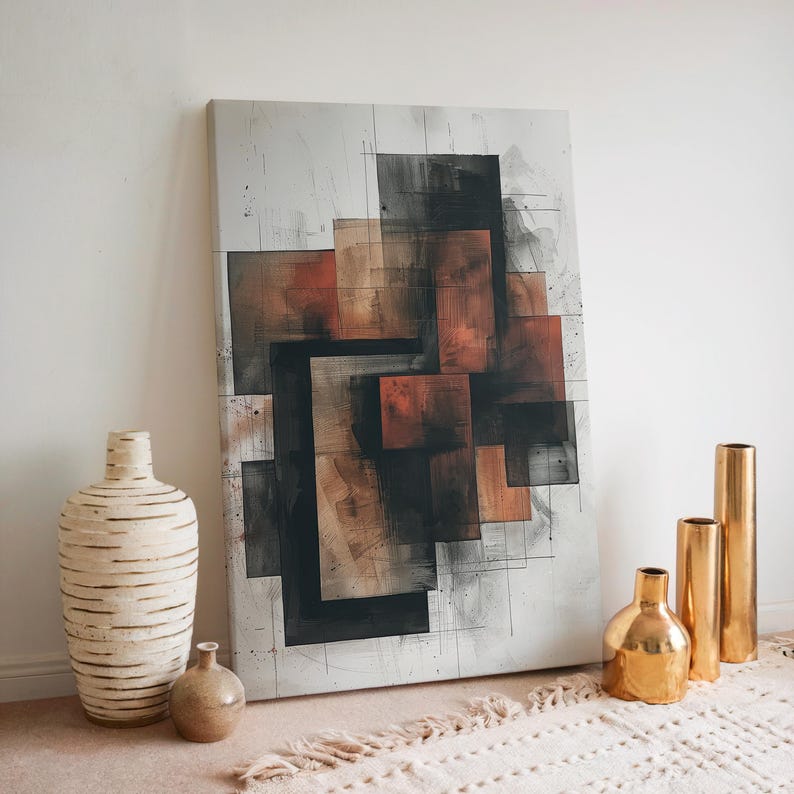 Geometric Layers Digital Canvas Print