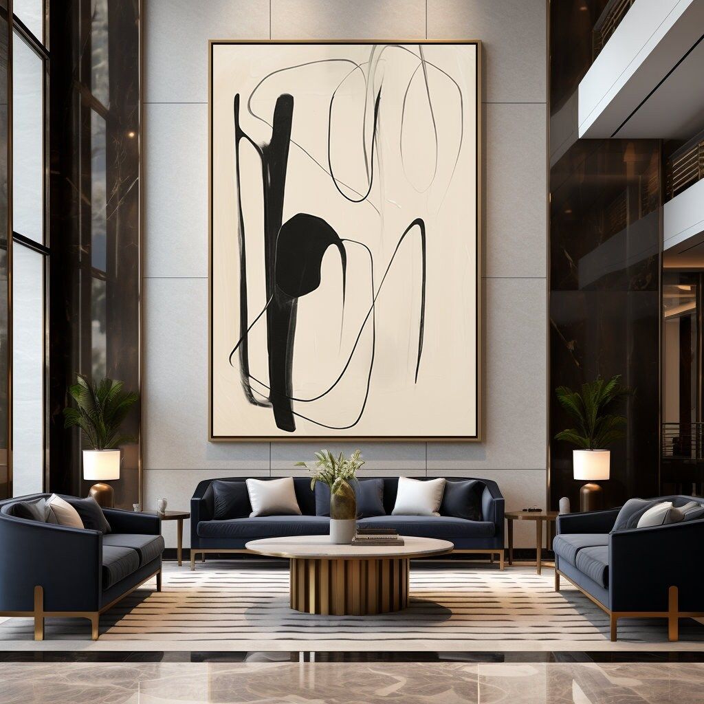 Ink Dance Canvas Painting