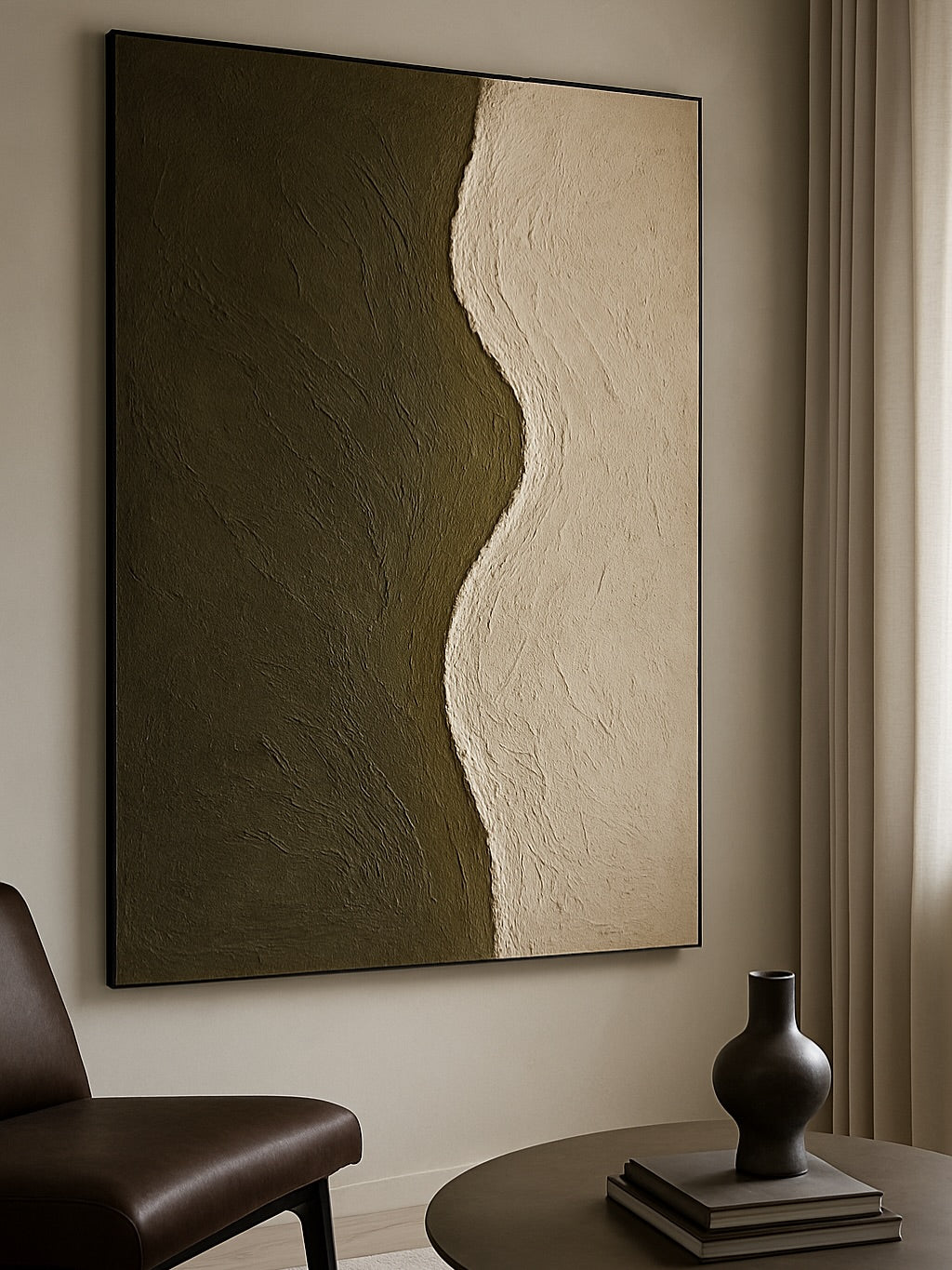 Olive Divide – Canvas Painting