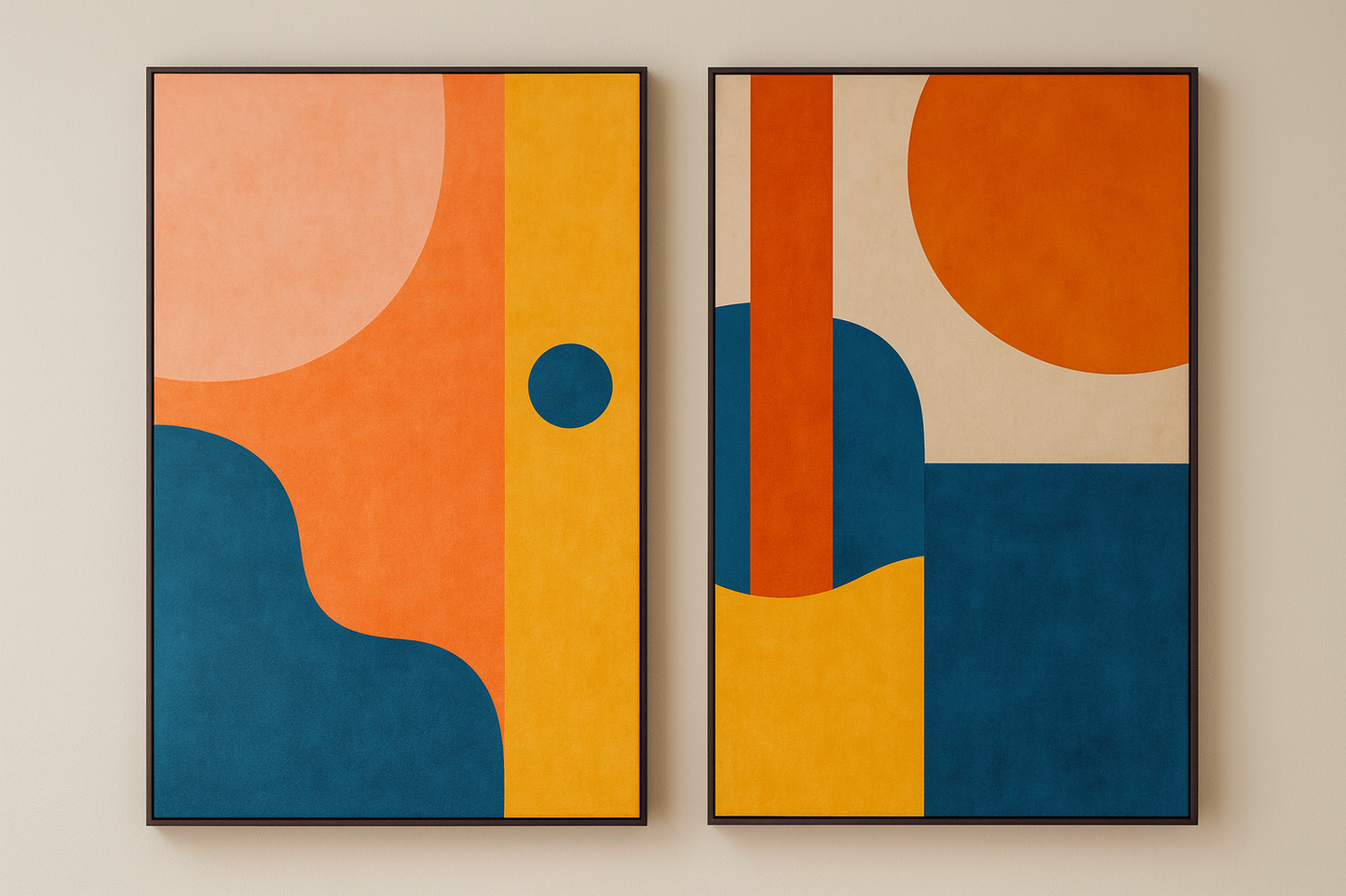 Geo Sunrise Canvas Set