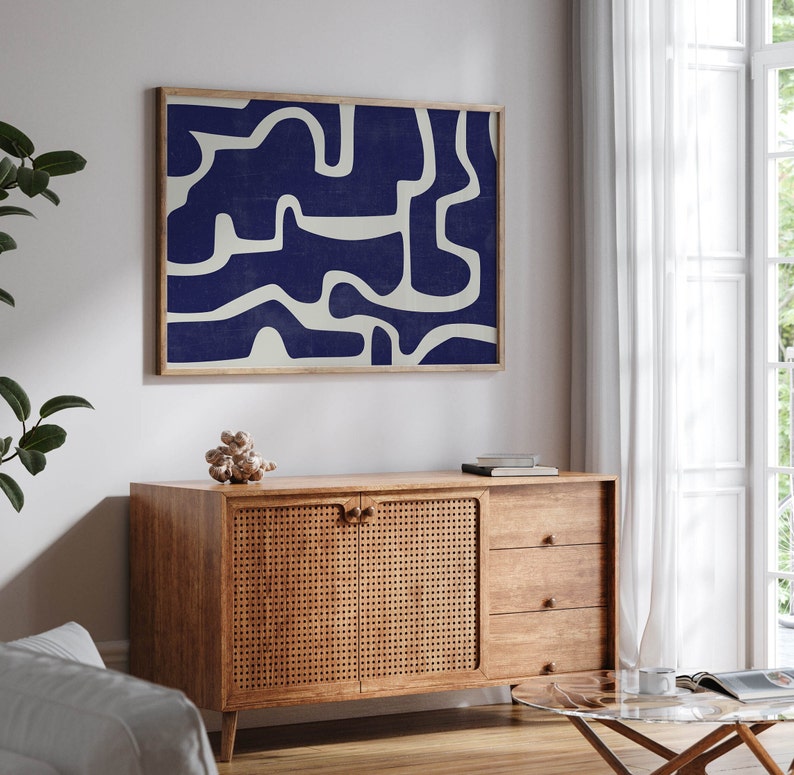 Midnight Contour Canvas Painting