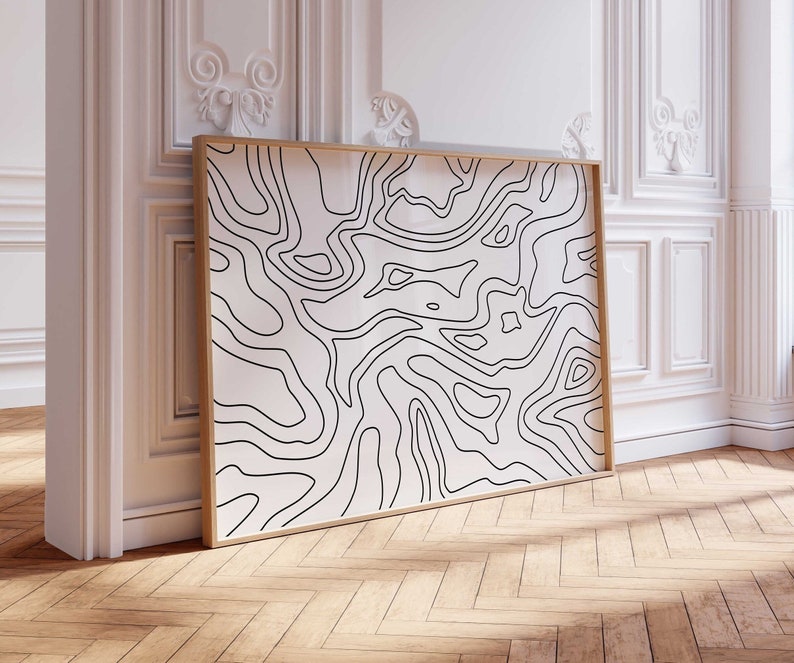 Contour Flow Canvas Painting