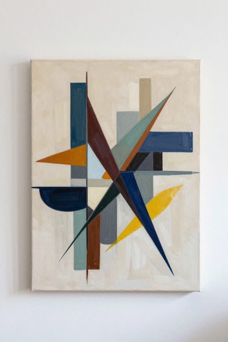 Angular Burst Canvas Painting