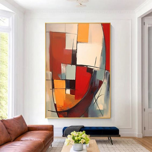 Red And Orange Abstract Art
