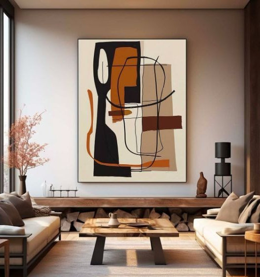 Linear Fusion Canvas Painting