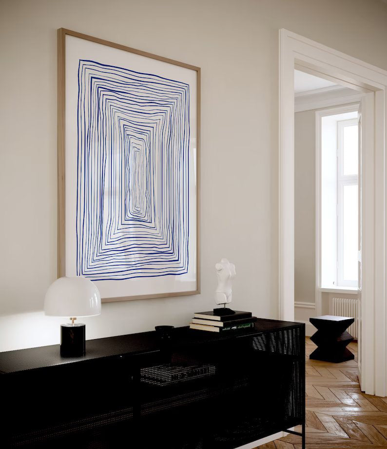 Linear Depth Canvas Painting