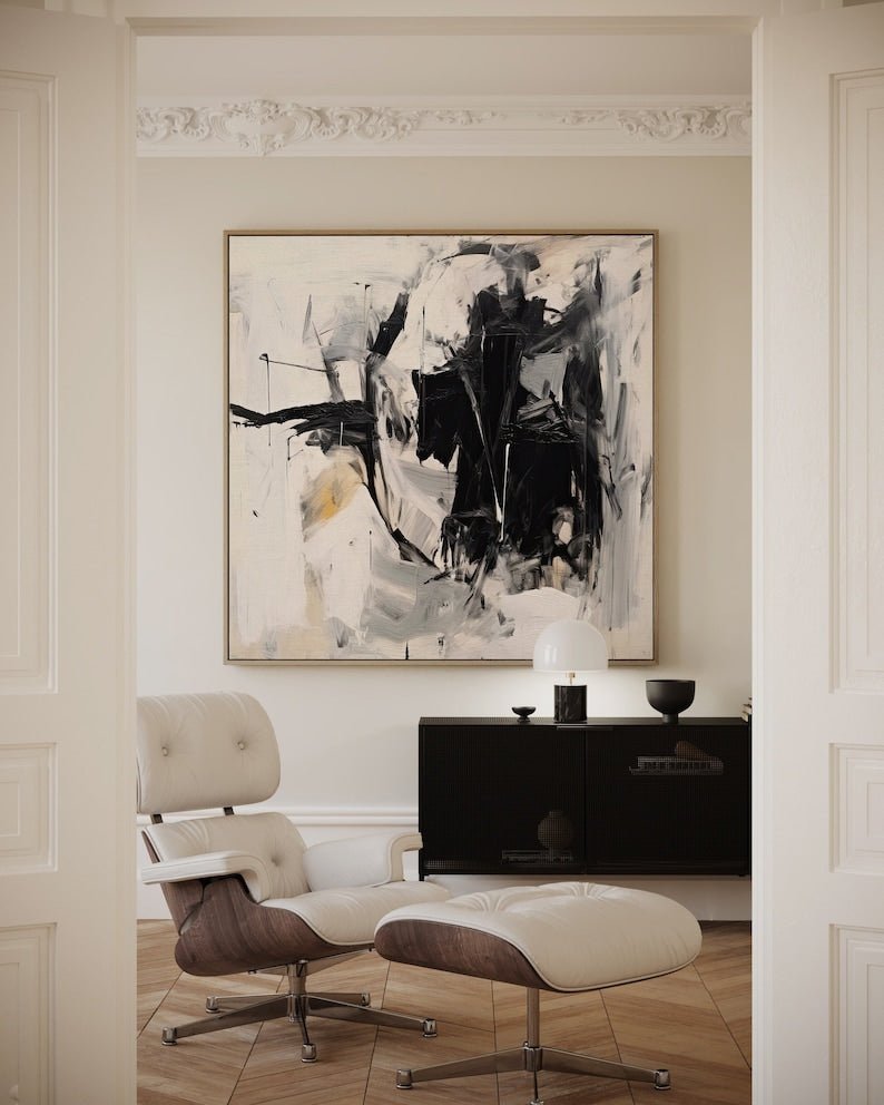 Monochrome Flux Canvas Print