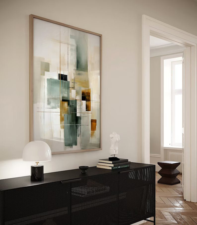 Serene Geometry Canvas Painting