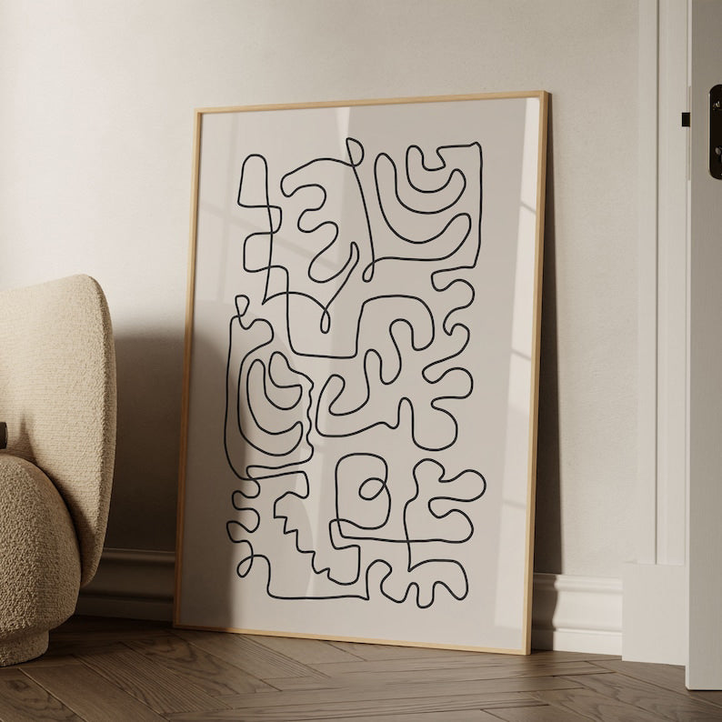 Minimal Flow Canvas Painting