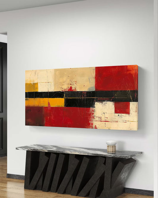 Red and Black Abstract Art