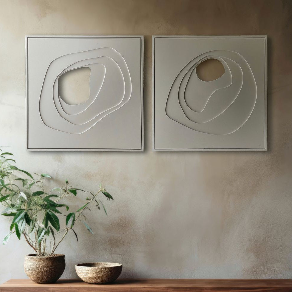 Organic Duo 3D Wall Sculpture