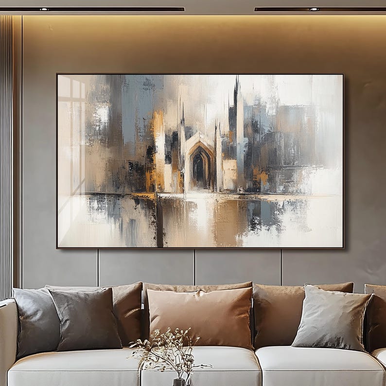 Abstract Cathedral Canvas Painting