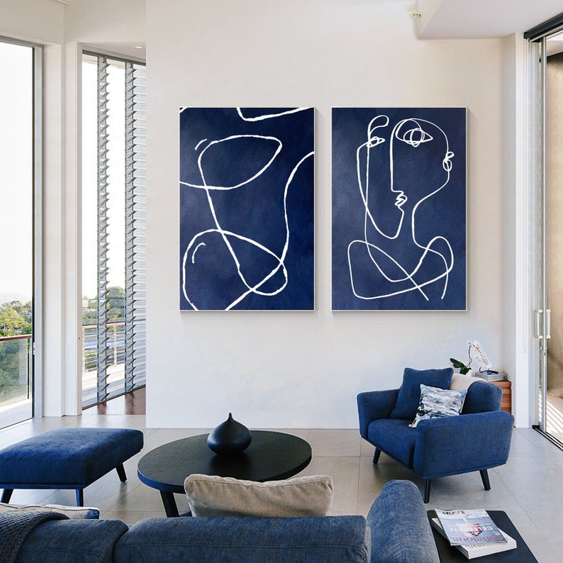 Midnight Lines Canvas Set