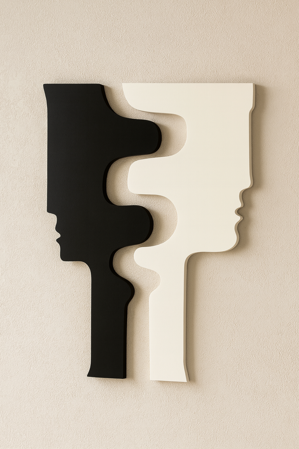 Dual Faces 3D Wall Sculpture
