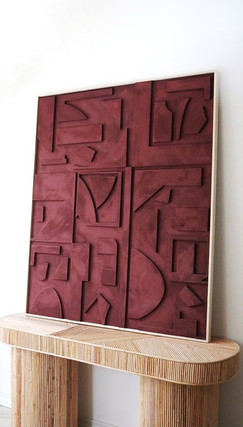 Crimson Forms 3D Wall Sculpture