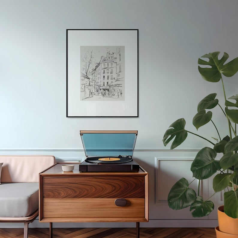 Paris Street Sketch Canvas Painting
