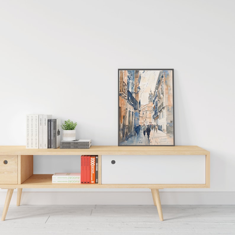 Sunlit Street Canvas Painting