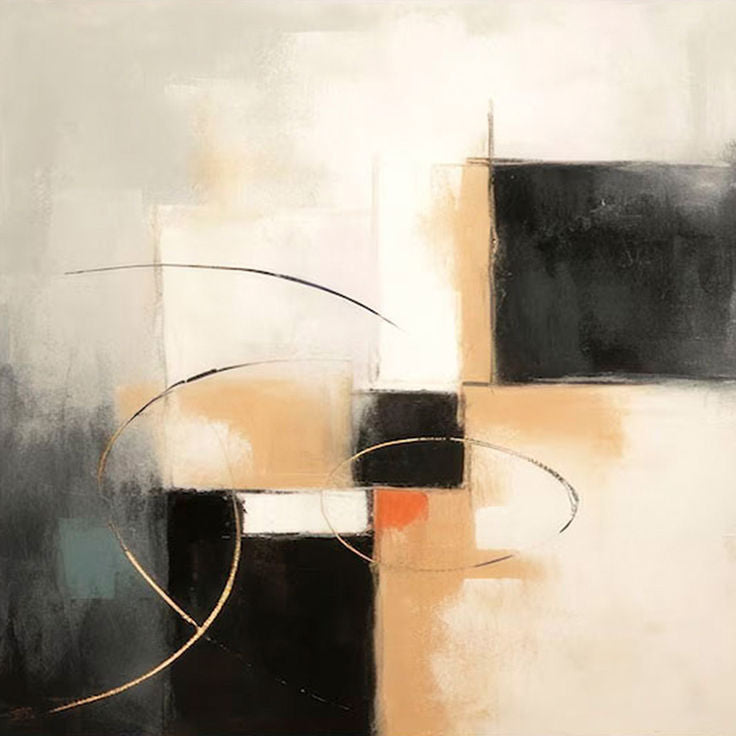 Minimalist Geometric Canvas Painting