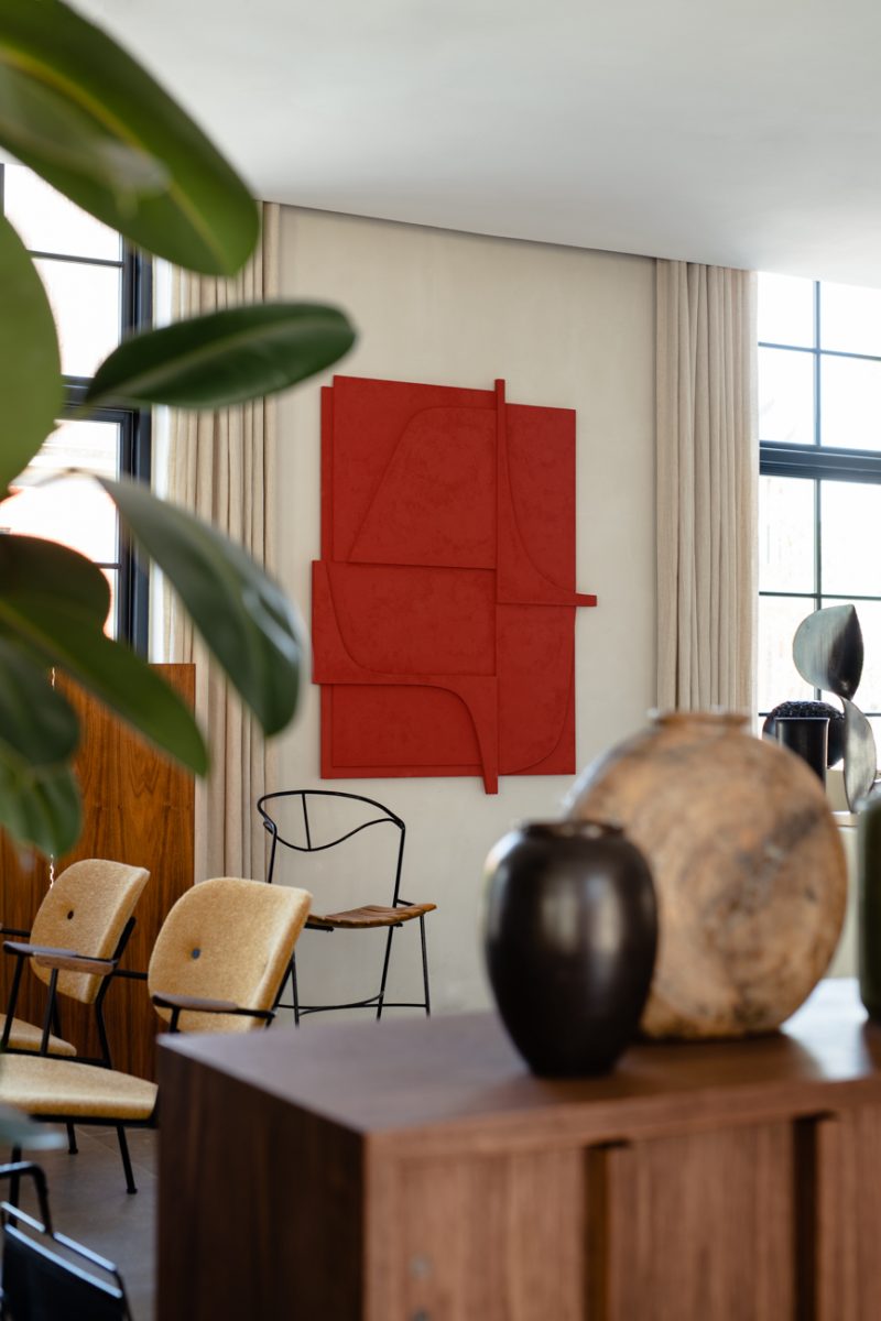 Red 3D Wall Painting