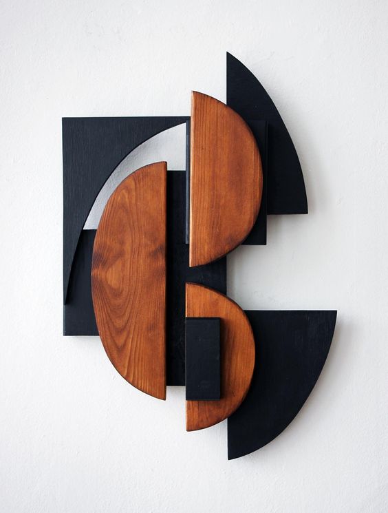 Black Wood 3D Wall Sculpture