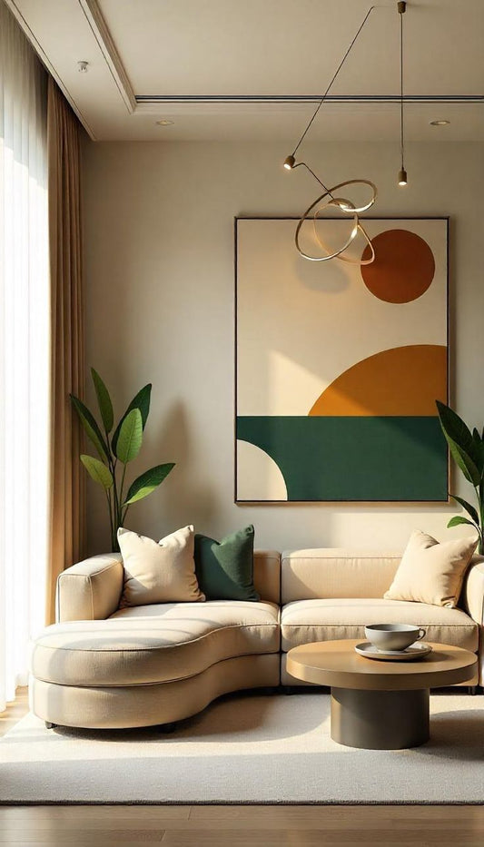 Sunrise Geometry Canvas Painting