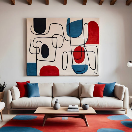 Colorful Abstract Lines Canvas Painting