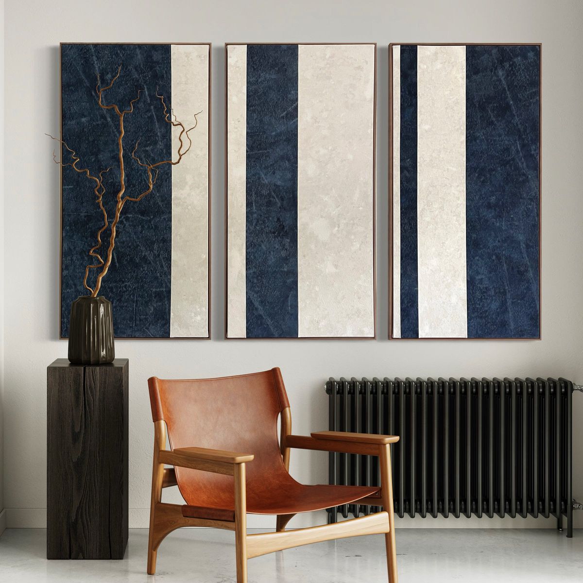 Midnight Stripes Canvas Set