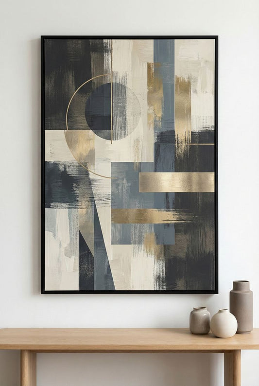 Golden Structure Canvas Painting