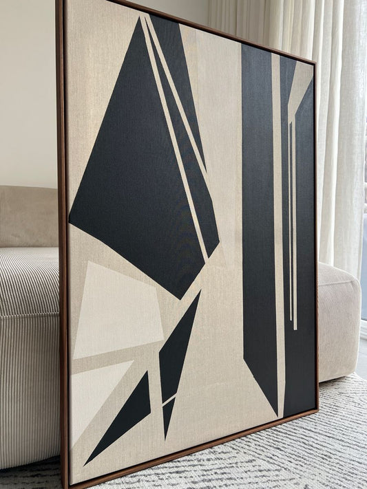 Monochrome Angles Canvas Painting
