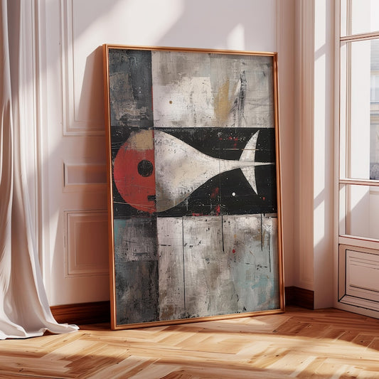 Abstract Fish Digital Canvas Print