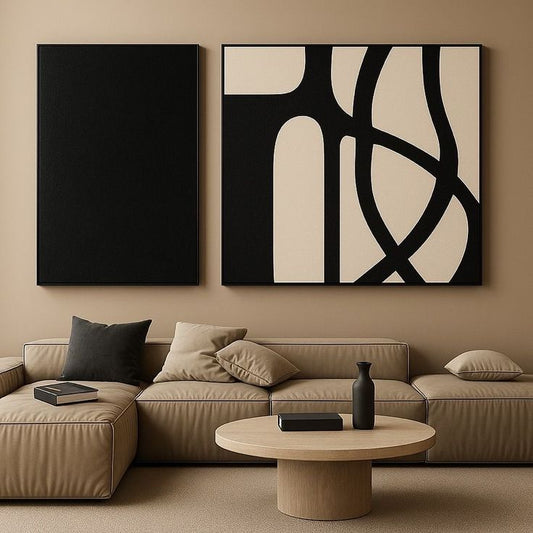 Monochrome Flow Canvas Set