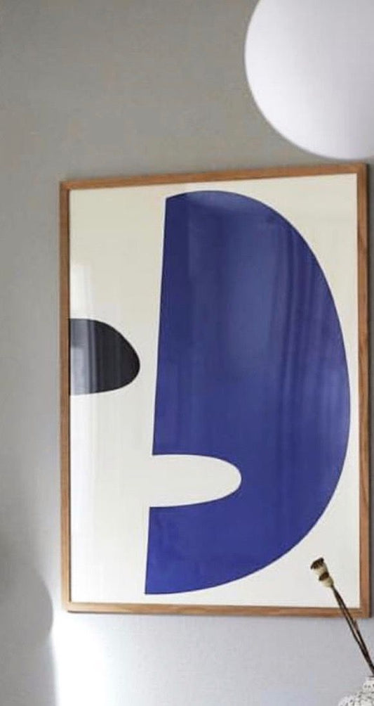 Indigo Form Canvas Painting