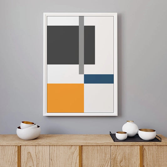 Chromatic Grid Canvas Painting