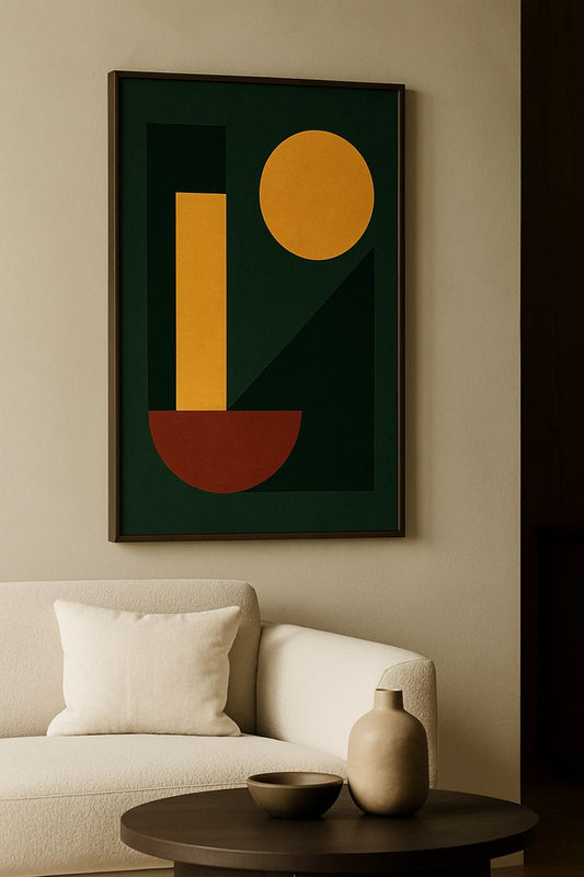 Amber Shape Canvas Painting