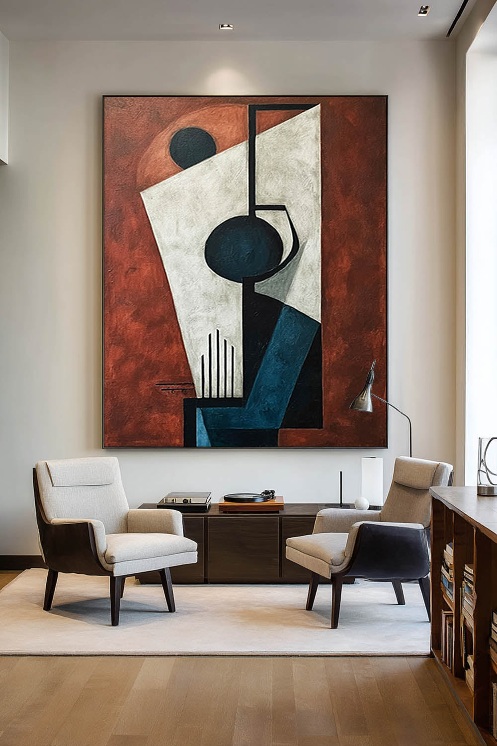 Rust Geometry Canvas Painting