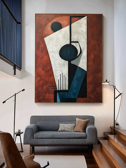 Rust Geometry Canvas Painting