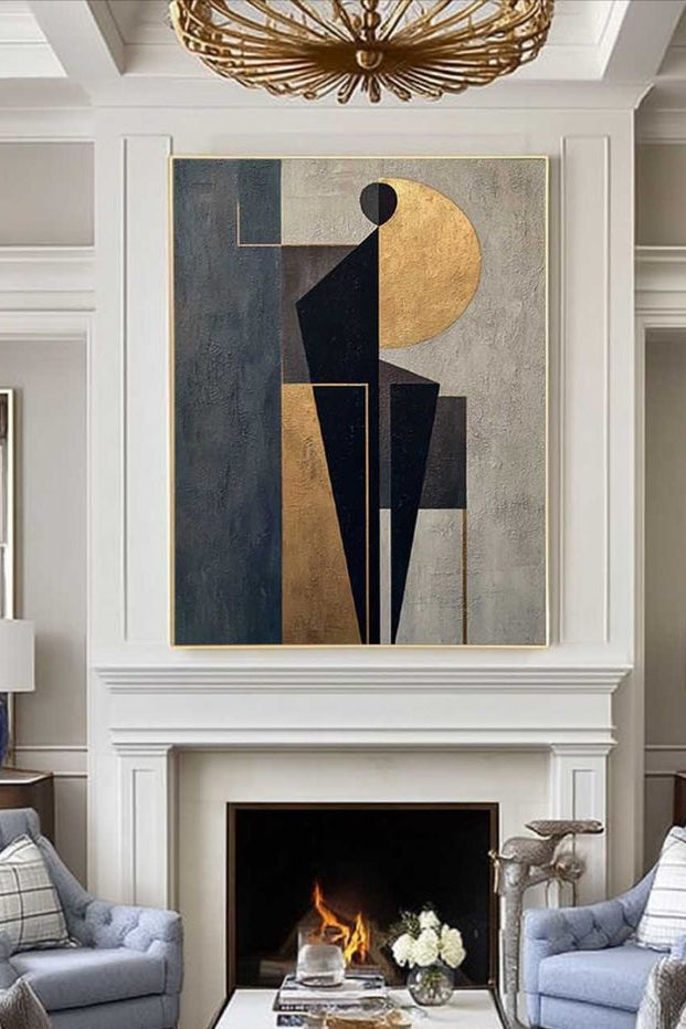 Golden Silhouette Canvas Painting