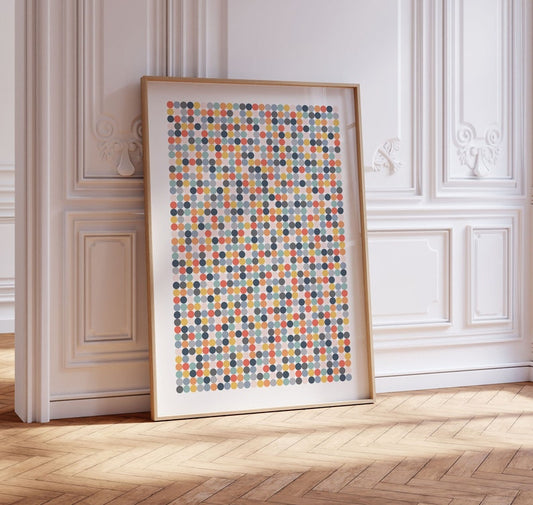 Polychrome Dots Canvas Painting